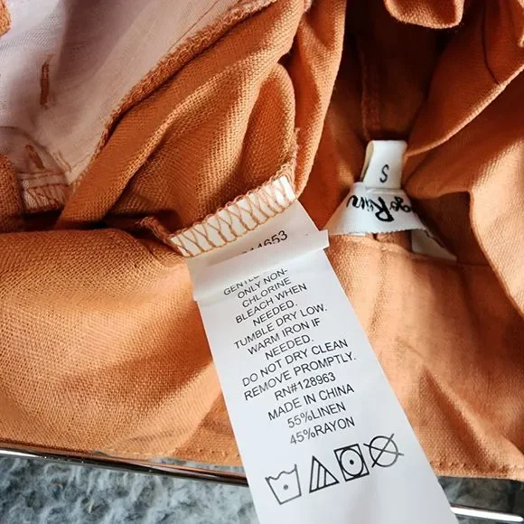 Indigo Rein Linen Blend Hayden Belted Shorts Juniors' Small Pheasant Pull On - Picture 10 of 14